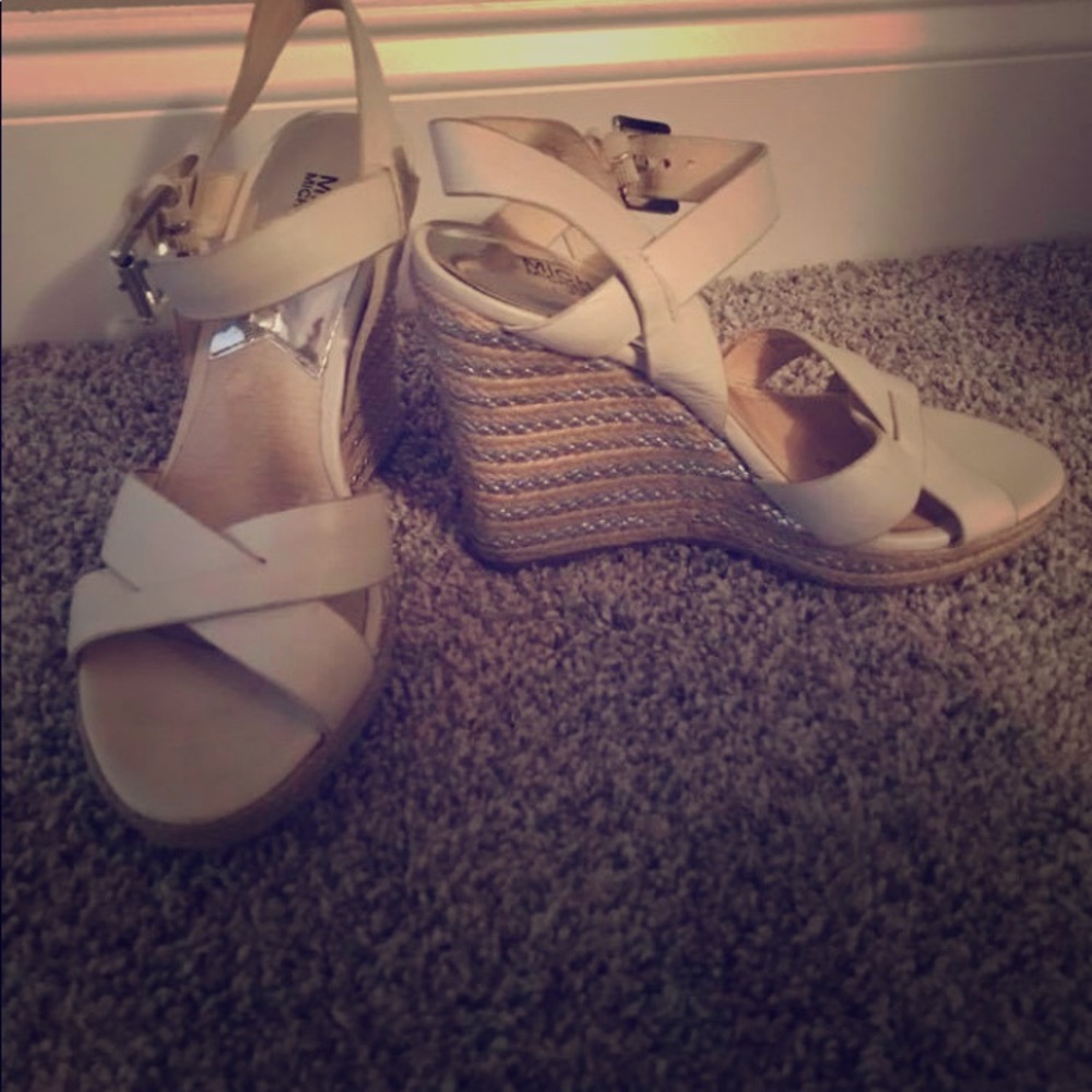Michael Kors Cream Wedges Sz 8